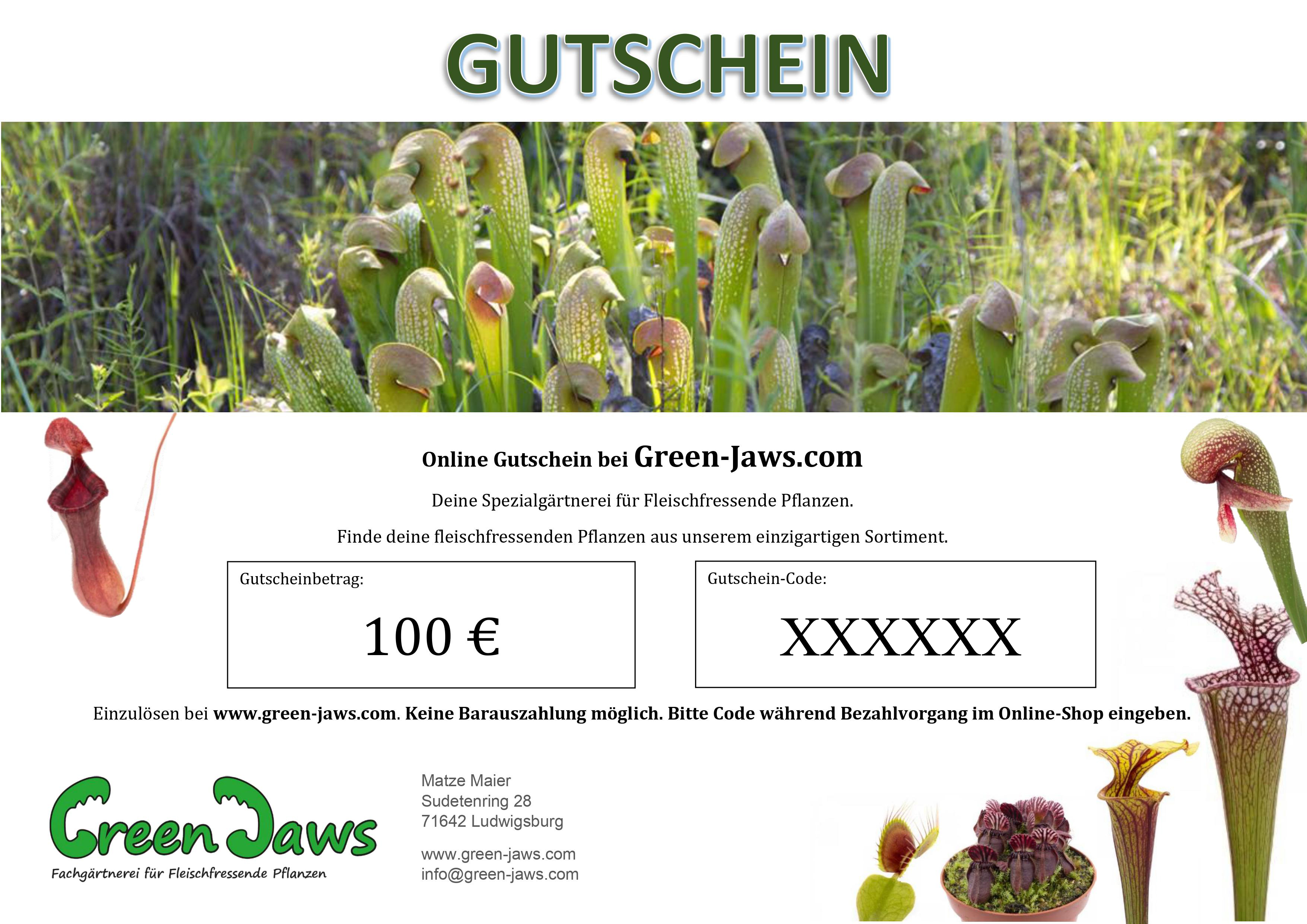 Green Jaws Gutschein